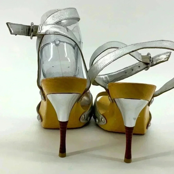 GUESS by  MARCIANO Strappy Cord Heeled Sandal - Picture 2 of 7